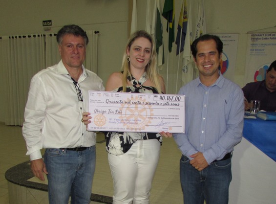 A entrega dos cheques foram realizadas pelos companheiros que organizaram os eventos
